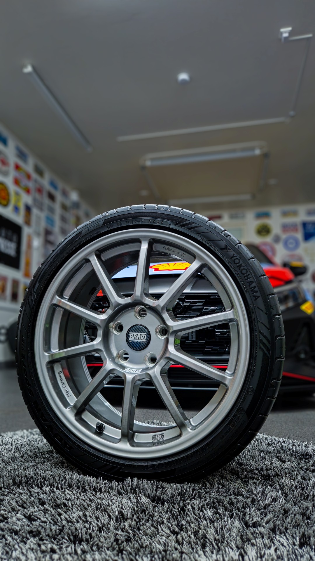 Braid wheels - Fullrace FF, shiny dark grey 18x8 ET47, Yokohama Advan Sport 225/40R18 92Y